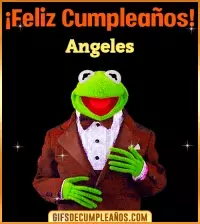 GIF Meme feliz cumpleaños Angeles